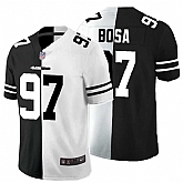 Nike 49ers 97 Nick Bosa Black And White Split Vapor Untouchable Limited Jersey Dyin,baseball caps,new era cap wholesale,wholesale hats